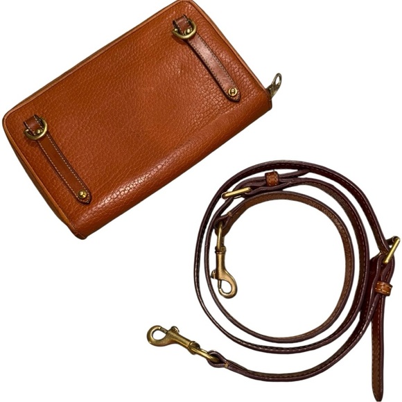 Rare Vintage 1980s Dooney & Bourke All Weather Leather Tan Crossbody Purse - Picture 13 of 16